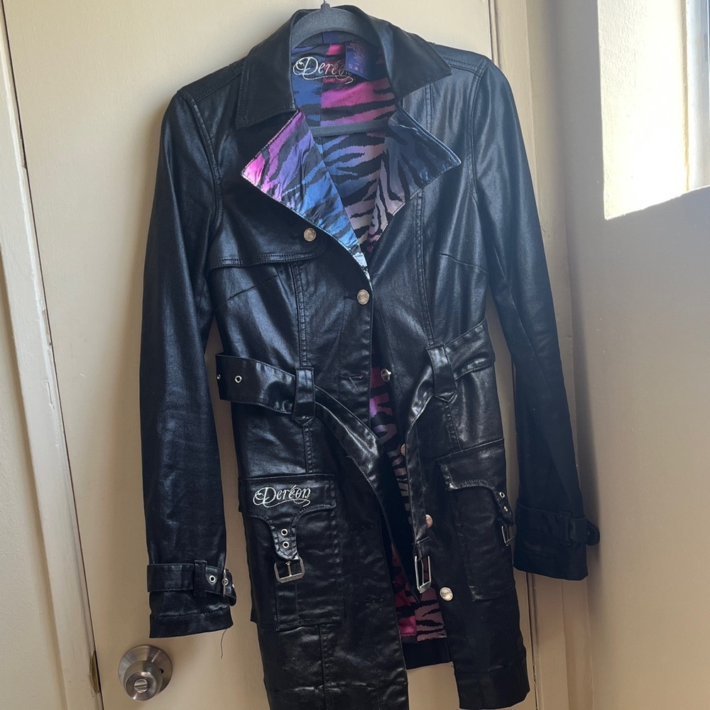 Dereon Black Jacket with Multicolor Lining